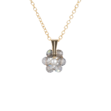 Labradorite wild flower necklace