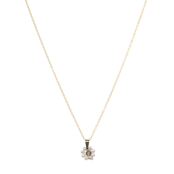 Freshwater pearl wild flower necklace