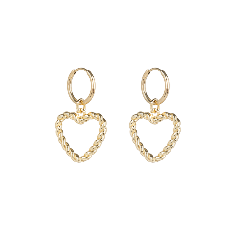 Twisted heart earrings