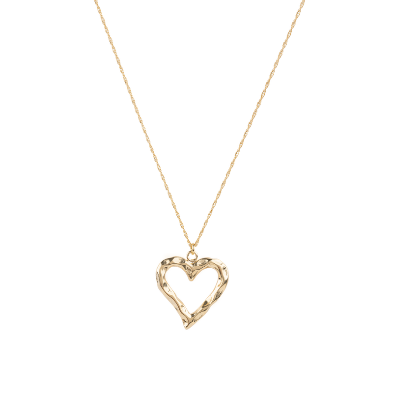 Organic heart necklace