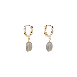 Twirled earrings Labradorite