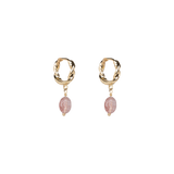 Twirled earrings Strawberry Quartz