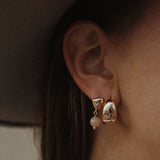 Pebble earrings Orange Jade