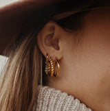 Swirl earrings large