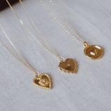 Heart stamp necklace