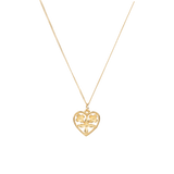 Flowers heart necklace