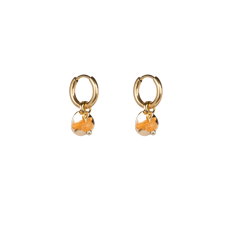 Pebble earrings Orange Quartz