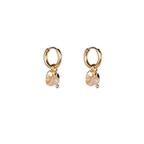 Pebble earrings Strawberry Quartz