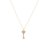 Heart key necklace