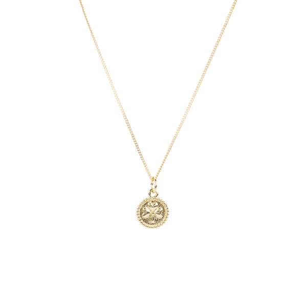 Clover coin necklace