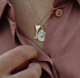 Heart key necklace