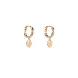 Twirled earrings heart lock