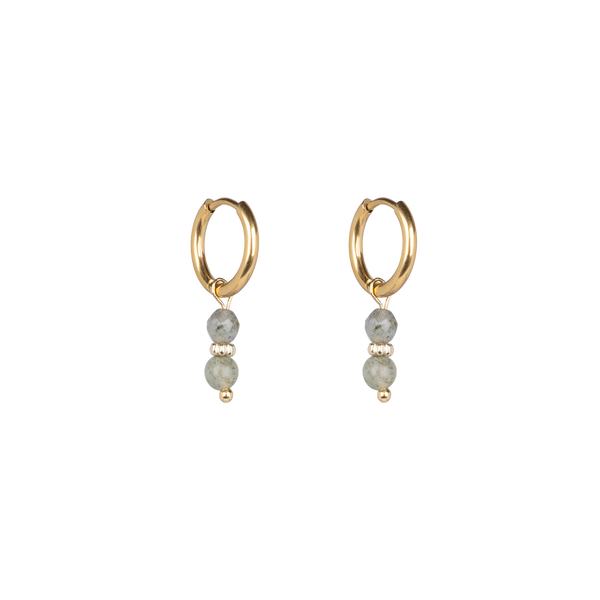 Labradorite spacer earrings