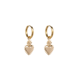 Studded heart earrings
