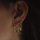 Star earrings freshwater pearl