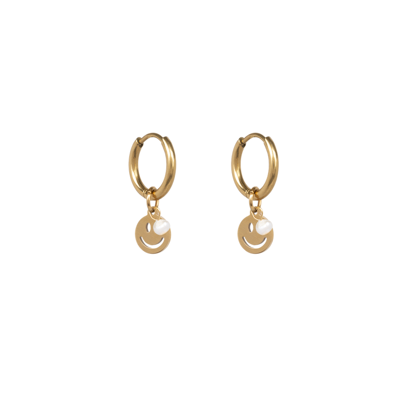 Smiley earrings freshwater pearl
