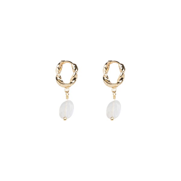 Twirled earrings White Quartz