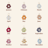 Garnet / January birth flower earrings