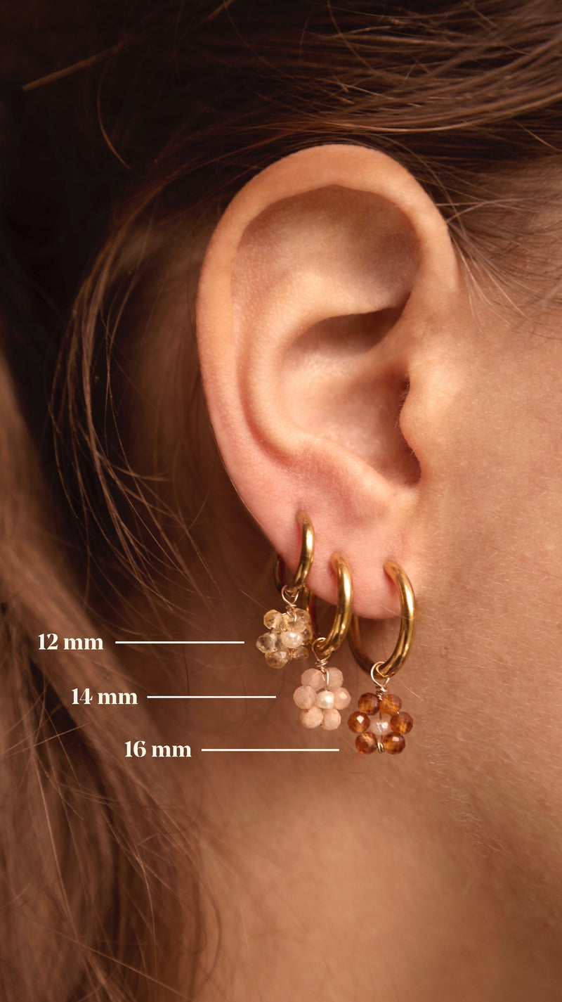 Ruby / July birth flower earrings