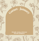 Garnet/januari geboorte bloem ketting