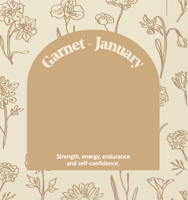 Garnet/januari geboorte bloem ketting