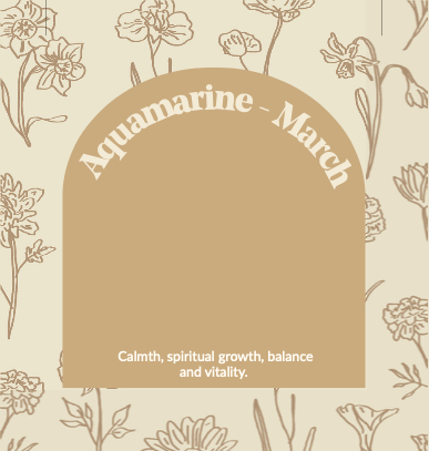 Aquamarine / March birth flower earrings