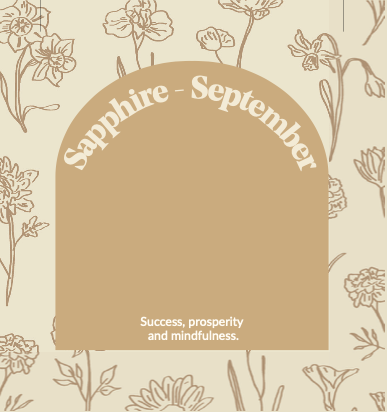 Saffier/September geboorte bloem ketting