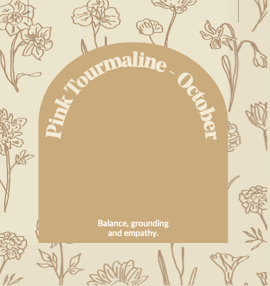 Pink Tourmaline / October birth flower necklace