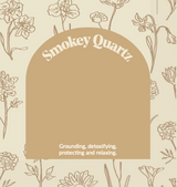 Smokey Quartz wild flower necklace