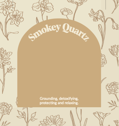 Smokey Quartz wild flower charm earrings